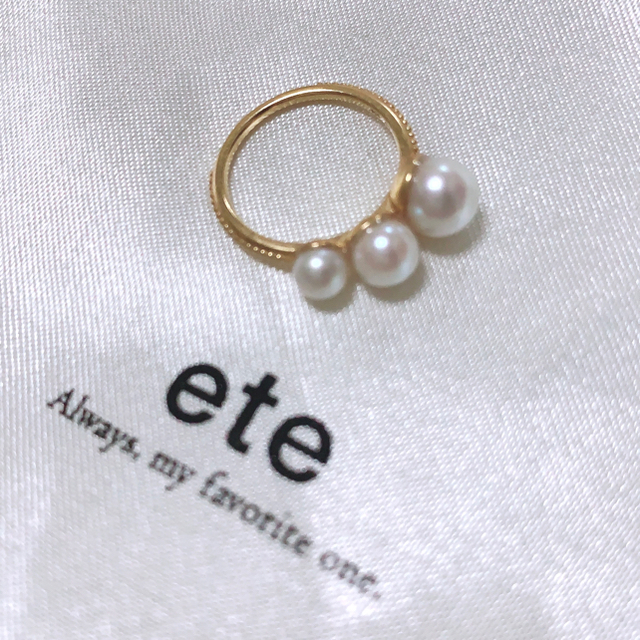 ete(エテ)の【呼出し様 専用】ete ピンキーリング パール K18 3号 レディースのアクセサリー(リング(指輪))の商品写真