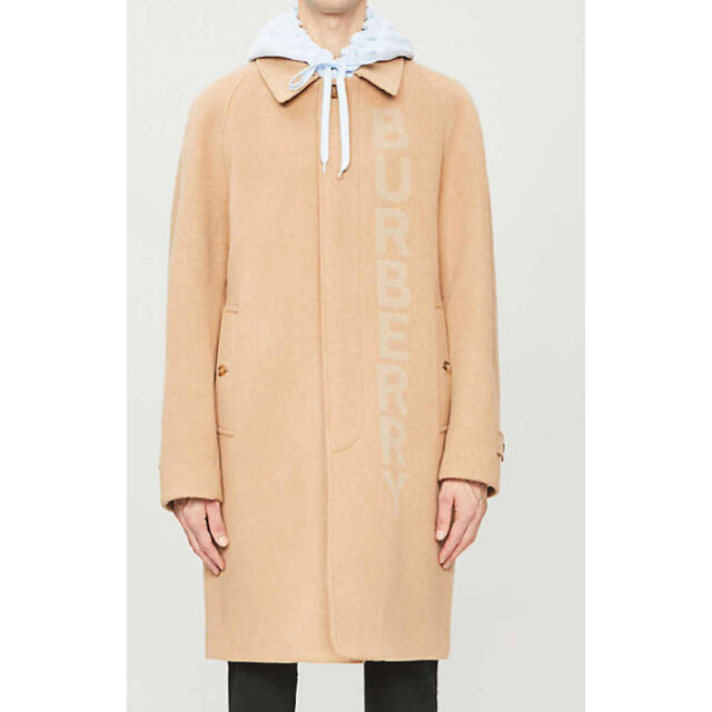 特別オファー BURBERRY - BURBERRY ロゴ 新品 キャメル コート ウール