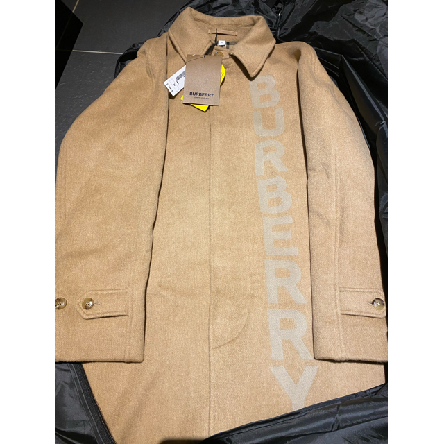 BURBERRY(バーバリー)のBURBERRY ロゴ カムデン ウール＆カシミア コート キャメル 新品 メンズのジャケット/アウター(ステンカラーコート)の商品写真