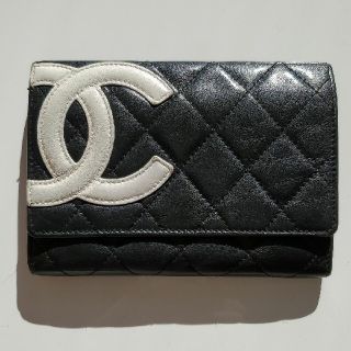 シャネル(CHANEL)のCHANEL　シャネル　カンボンライン　二つ折り財布　A26722(財布)