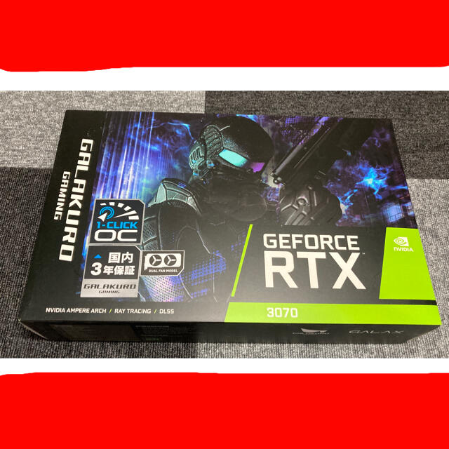 新品　玄人志向 GG-RTX3070-E8GB/OC/DF2 3年保証