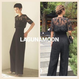 ラグナムーン(LagunaMoon)のLAGUNAMOON LADY オーバーレースワイドパンツDRESS(ロングドレス)