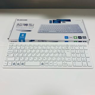 エレコム(ELECOM)のエレコムELECOM TK-FBP101キーボード ホワイトBluetooth白(PC周辺機器)