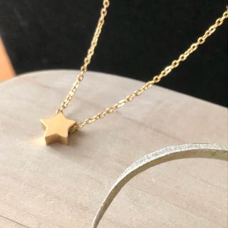 スター ステンレスネックレス ゴールド ステンレスチェーン ハンドメイド(ネックレス)