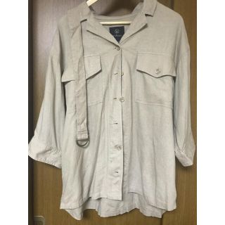 ダブルクローゼット(w closet)のw closet 麻レーヨン開襟シャツはおり(シャツ/ブラウス(長袖/七分))