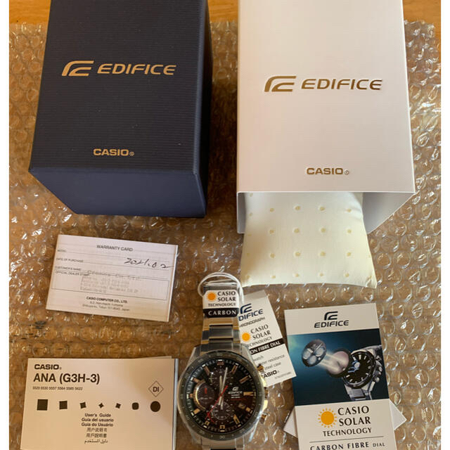 CASIO(カシオ)の新品 CASIO カシオ EDIFICE エディフィス カーボン メンズの時計(腕時計(アナログ))の商品写真