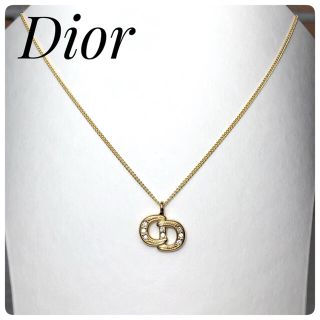 クリスチャンディオール(Christian Dior)のおん様専用！！　クリスチャンディオール　ネックレス　ゴールド　CDロゴ　ストーン(ネックレス)