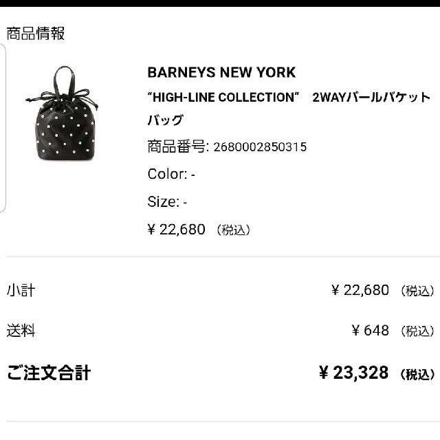 BARNEYS NEW YORK(バーニーズニューヨーク)のBARNEYS NEWYORK(バーニーズニューヨーク)バッグ レディースのバッグ(ハンドバッグ)の商品写真