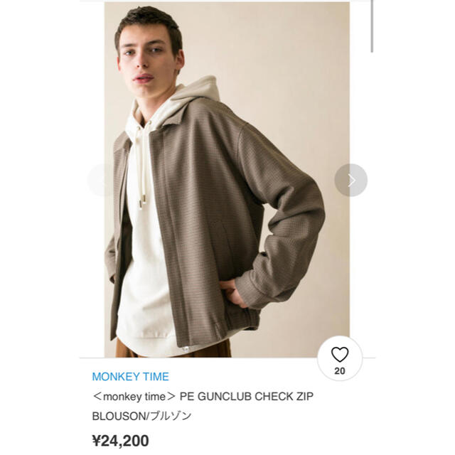 BEAUTY&YOUTH UNITED ARROWS(ビューティアンドユースユナイテッドアローズ)のmonkey time PE GUNCLUB CHECK ZIP BLOUSON メンズのジャケット/アウター(ブルゾン)の商品写真