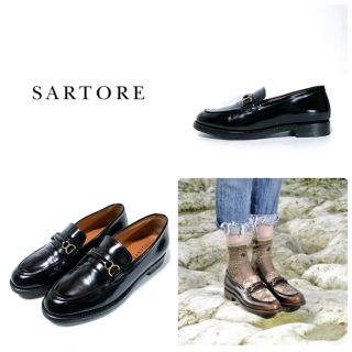 □美品 定8.7万 サルトル SARTORE ローファー 35 22.5 ビット-eastgate.mk