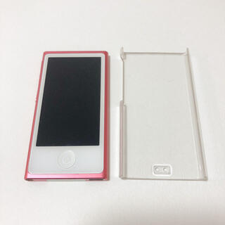アイポッド(iPod)のiPod nano 7世代 16GB ピンク ハードケース付き(ポータブルプレーヤー)