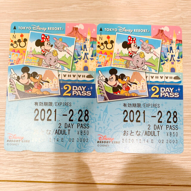 Disney ディズニーリゾートライン2dayパス 2枚の通販 By コメコ S Shop ディズニーならラクマ
