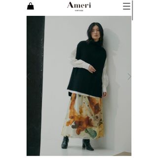 Ameri VINTAGE - Ameri Vintage インクアートスカートの通販 by