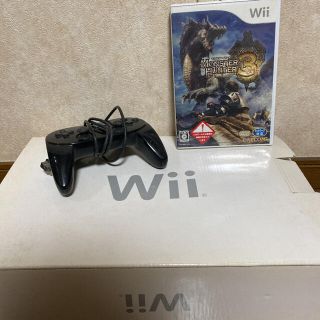 ウィー(Wii)のwii モンハンカセット付(家庭用ゲームソフト)