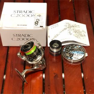 シマノ(SHIMANO)の【極美品】19ストラディック C2000S 純正替えスプール&エステルセット(リール)