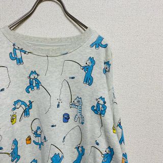 グラニフ(Design Tshirts Store graniph)の一点物　グラニフ　スウェット/魚釣り (11ぴきのねこ)(スウェット)