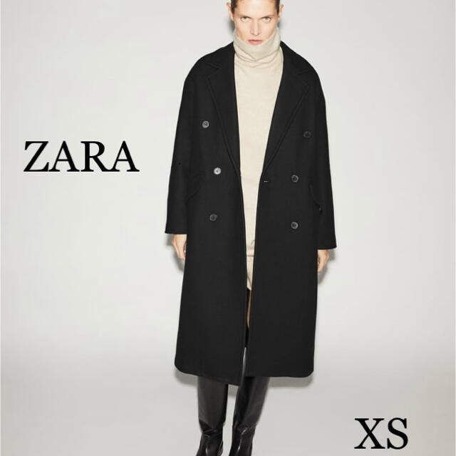 ZARA　ウールオーバーサイズコート　グレー　XXSサイズ