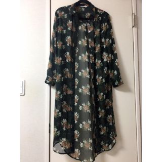 マウジー(moussy)のmoussy♡フラワーロングシャツ(カーディガン)