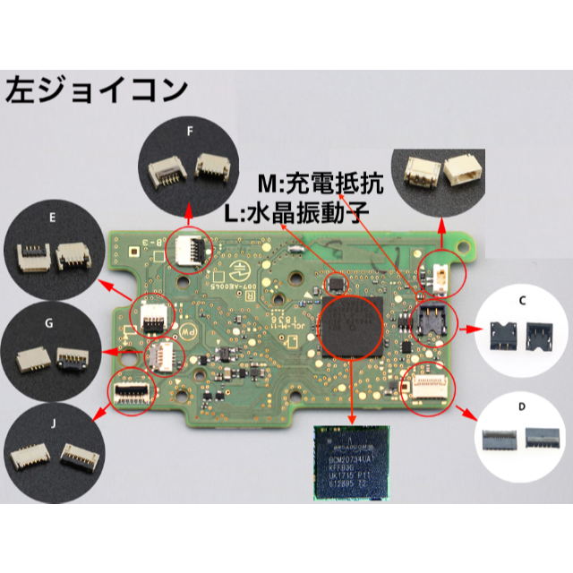 コネクター 部品 ジョイコン 3個 選択式 SWITCHの通販 by