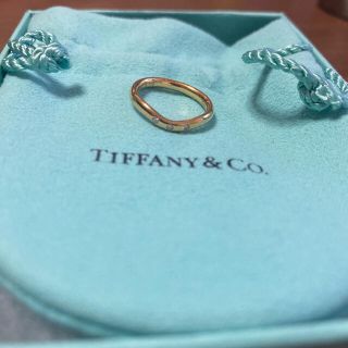 ティファニー TIFFANY&Co. カーブド バンド 5号 リング ダイヤ 1P K18 PG ピンクゴールド 750 指輪 VLP 90194055