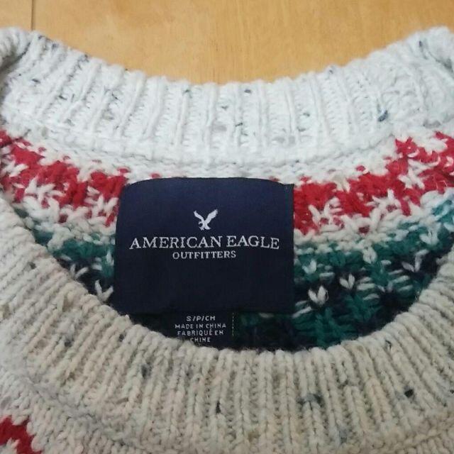 American Eagle(アメリカンイーグル)のカラマンシーさん専用　ノルディック柄　丸首ニット メンズのトップス(ニット/セーター)の商品写真