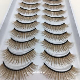 ミンクつけまつげ♡ミルクティーブラウンnot cross(つけまつげ)