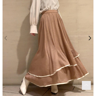 リリーブラウン(Lily Brown)のLily Blown 裾パイピングシフォンスカート(ロングスカート)