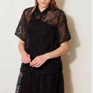 ユナイテッドアローズ(UNITED ARROWS)のイウエンマトフ　ドットジャガードシャツ(シャツ/ブラウス(半袖/袖なし))