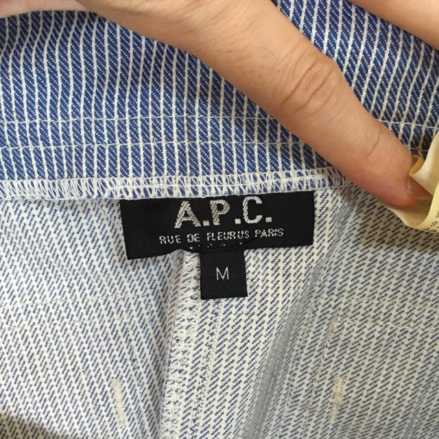 A.P.C(アーペーセー)のA.P.Cヒッコリー☆ジャンパースカート レディースのワンピース(ひざ丈ワンピース)の商品写真