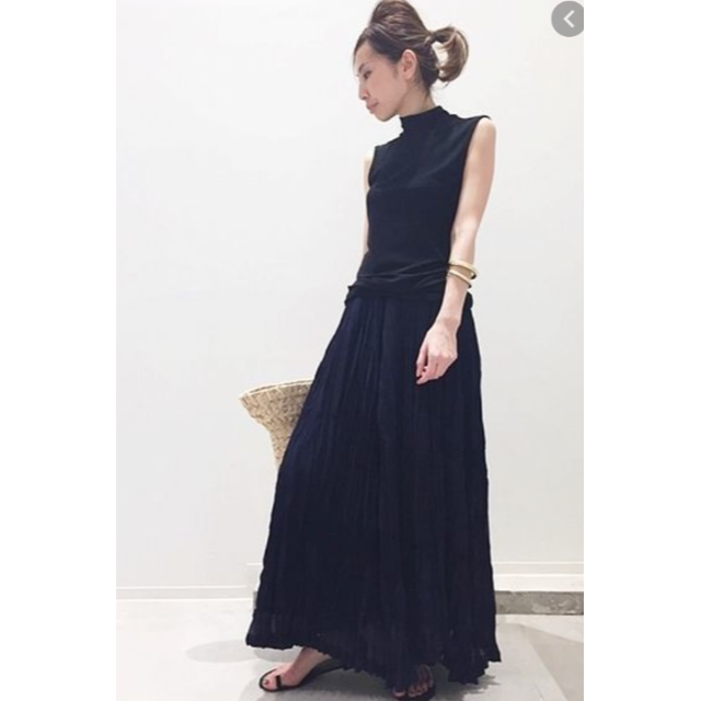 L'Appartement Col Pierrot プリーツロングスカート 茶 L'Appartement Col Pierrot プリーツロングスカート 茶