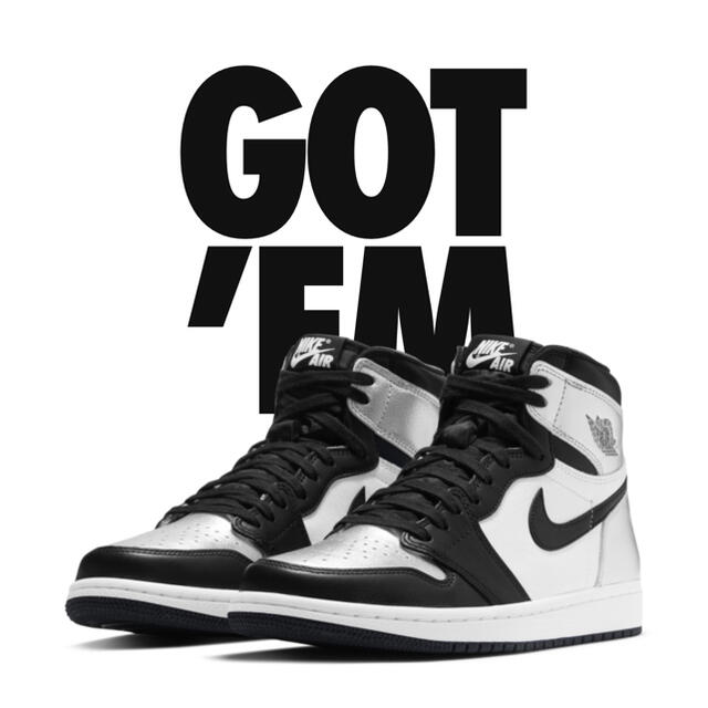 【最安価】air jordan 1 high og silver toe 23