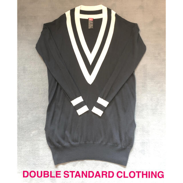 DOUBLE STANDARD CLOTHING(ダブルスタンダードクロージング)の断捨離セール　美品　ダブルスタンダード　ニット　チュニック　ワンピース レディースのトップス(ニット/セーター)の商品写真