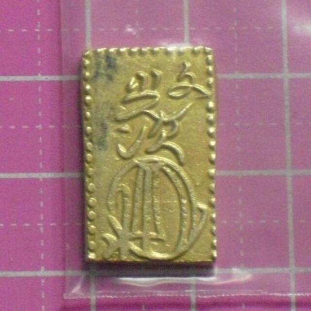 ４９０ａｕ＊量目６．５６ｇ★江戸時代の金貨★草分の文政二分判金　６．５ｇ　美品クラスで購入