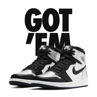 ナイキ(NIKE)のNIKE WMNS AIR JORDAN 1 SILVER TOE 24.5cm(スニーカー)