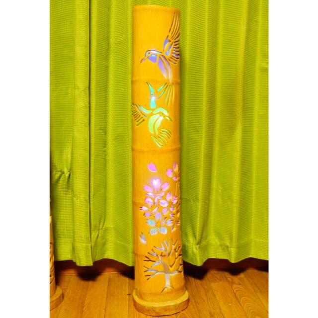 竹灯り カラー彩シリーズ 〜桜と舞う〜 竹灯籠 極太孟宗竹