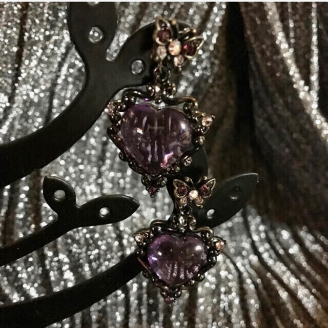 アナスイ  パープルハート💜リング & ピアス セット💜 レディースのアクセサリー(リング(指輪))の商品写真