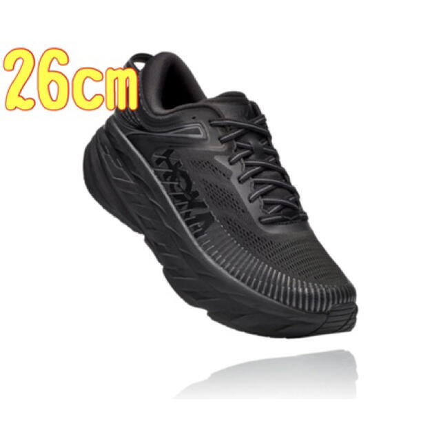 カラーブラック黒26cm HOKA ONE ONE ホカオネオネ ボンダイ BONDI 7