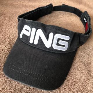 ピン(PING)のPing バイザー黒(ウエア)