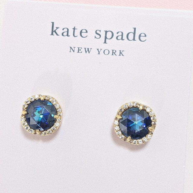 kate spade new york(ケイトスペードニューヨーク)の【新品】kate spade ケイトスペード ピアス ブルーザットスパークルパヴ レディースのアクセサリー(ピアス)の商品写真