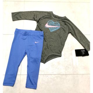 ナイキ(NIKE)の【新品・タグ付き】NIKEロンパース &長ズボンセット(ロンパース)