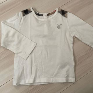 バーバリー(BURBERRY)のバーバリー　ロンT 肩チェック　12m 80(Ｔシャツ)