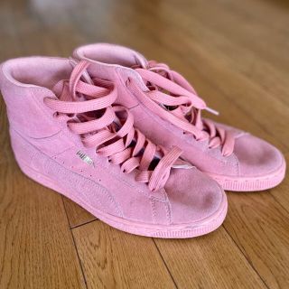 プーマ(PUMA)のプーマ　スエードクラシック　ピンク　ハイカット(スニーカー)