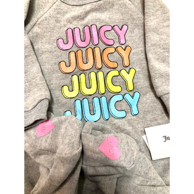 Juicy Couture(ジューシークチュール)の【新品・タグ付き】ジューシークチュールロンパース　ジューシーロンパース キッズ/ベビー/マタニティのベビー服(~85cm)(ロンパース)の商品写真