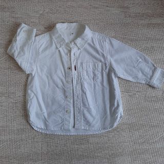 ムジルシリョウヒン(MUJI (無印良品))の白シャツ80センチ 無印良品　ベビー服(シャツ/カットソー)