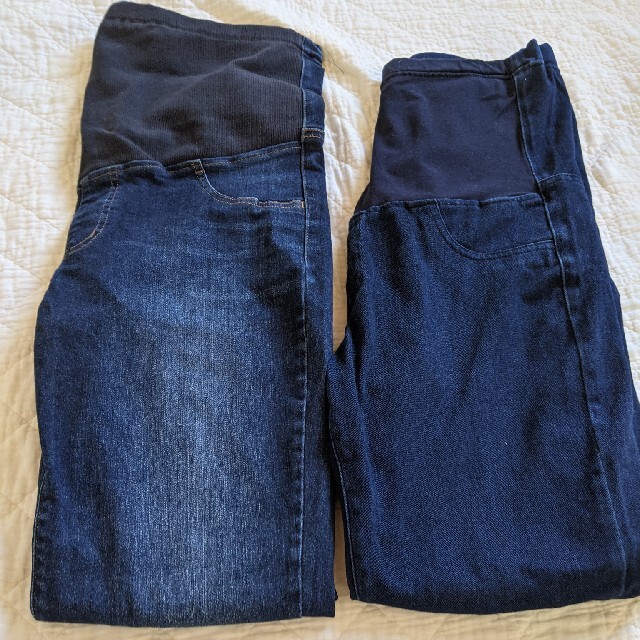 UNIQLO(ユニクロ)のユニクロ　マタニティ　デニム　XL キッズ/ベビー/マタニティのマタニティ(マタニティボトムス)の商品写真