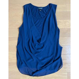 ザラ(ZARA)のシフォンドレープ 異素材タンクトップ(タンクトップ)