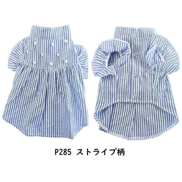 SALE30%off P285 ワンピース ホワイト ストライプ 犬服