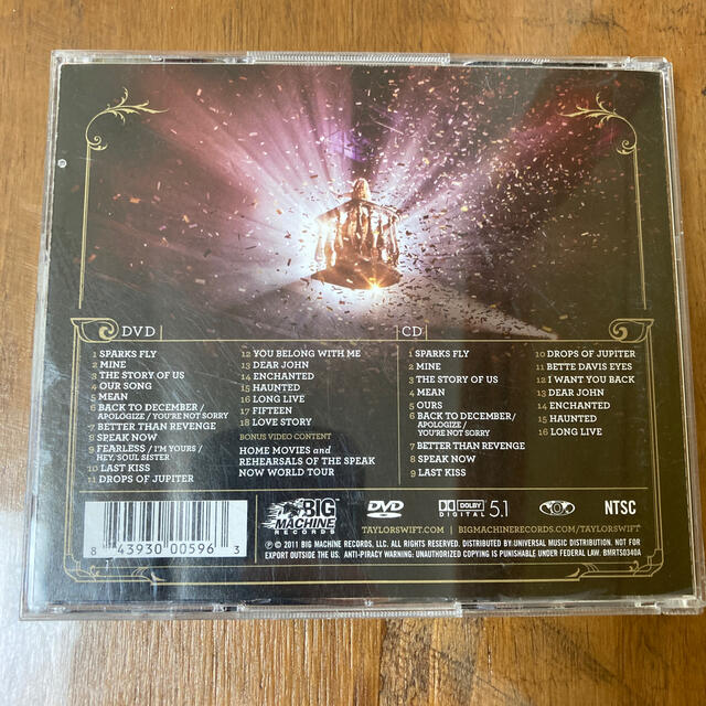 taylor swift World tour live CD+DVD エンタメ/ホビーのCD(ポップス/ロック(洋楽))の商品写真