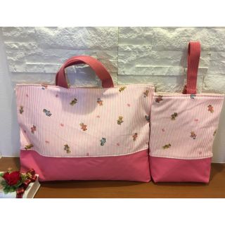 専用♡特注サイズ　レッスンバック・上履き入れ　入学準備　入園準備(バッグ/レッスンバッグ)