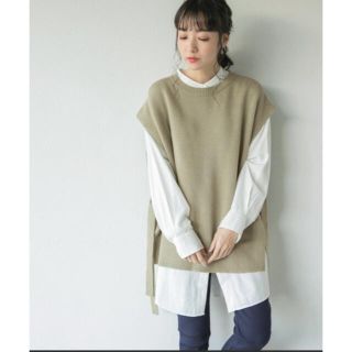 ローリーズファーム(LOWRYS FARM)の【完売品】ローリーズファーム  ニットベスト　サイドリボン　人気　SALE(ベスト/ジレ)